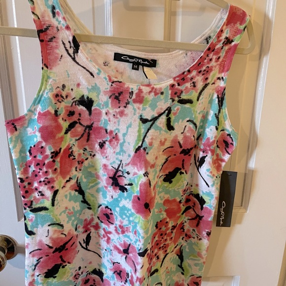 Cheryl Nash floral tank top NWT Medium - Picture 5 of 12